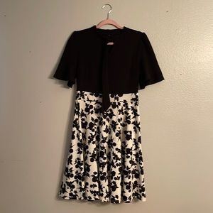 Black with black and white bottom dress.